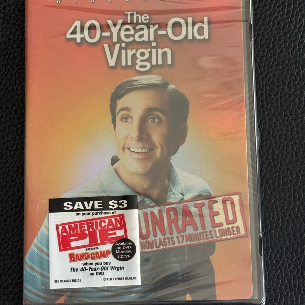 Universal The 40-Year-Old Virgin DVD - Red and White Cover